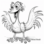 Cartoon Pyroraptor Dinosaur Coloring Pages 1