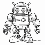 Cartoon Robot Coloring Pages For Beginners 2
