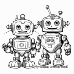 Cartoon Robot Coloring Pages For Beginners 3