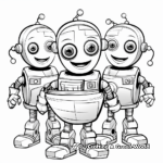 Cartoon Robot Coloring Pages For Beginners 4
