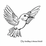 Cartoon Ruby Throated Hummingbird Coloring Images 1
