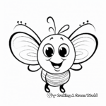 Cartoon-style Butterfly Smiling Coloring Pages 1