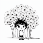 Cartoon Style Dandelion Puffs Coloring Pages 3