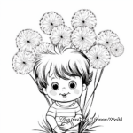 Cartoon Style Dandelion Puffs Coloring Pages 4