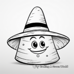 Dibujos animados de Sombrero para colorear para niños 2