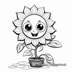 Cartoon Sunflower Garden Coloring Pages 4