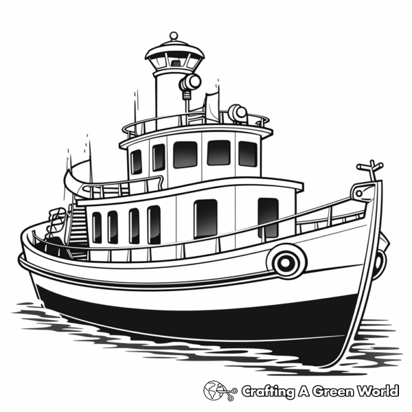 Tugboat Coloring Pages - Free & Printable!