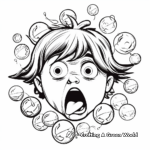 Cartoonish Bubble Gum Coloring Pages for Children 4