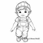 Casual Overalls Fashion Coloring Pages 1