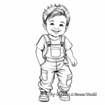 Casual Overalls Fashion Coloring Pages 2