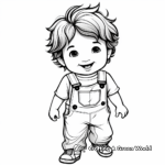 Casual Overalls Fashion Coloring Pages 3
