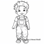 Casual Overalls Fashion Coloring Pages 4