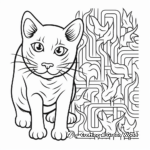 Cat and Mouse in a Maze Coloring Pages 2