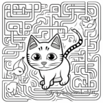 Cat and Mouse in a Maze Coloring Pages 4