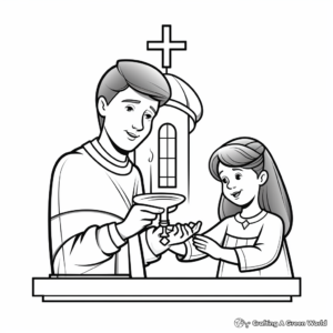 Catholic Baptism Ceremony Coloring Pages 3