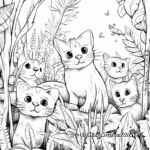 Cats in the Wild: Jungle-Scene Coloring Pages 2