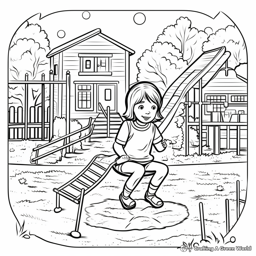 Cautious at Playgrounds: Stranger Danger Coloring Pages 2