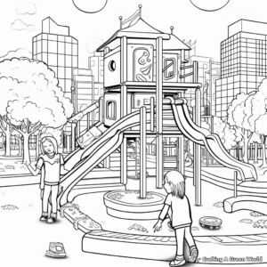 Cautious at Playgrounds: Stranger Danger Coloring Pages 3