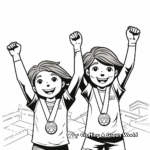 Celebrate with Olympic Medals Coloring Pages 1