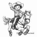 Celebration of Bull Riding Victory Coloring Pages 2