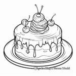 Celebratory Cake Ice Cream Cone Coloring Pages 4