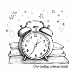 Celebratory New Year Alarm Clock Coloring Pages 2