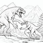 Ceratosaurus Fight-Scene Coloring Pages 3