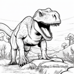 Ceratosaurus Hunting Coloring Pages 1