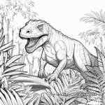 Ceratosaurus in the Jungle Coloring Pages 2