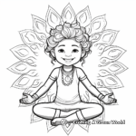 Chakra Yoga Poses Coloring Pages 1