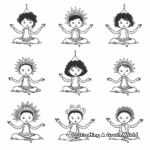Chakra Yoga Poses Coloring Pages 3