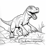 Challenging Albertosaurus Fossil Coloring Pages for Experts 1