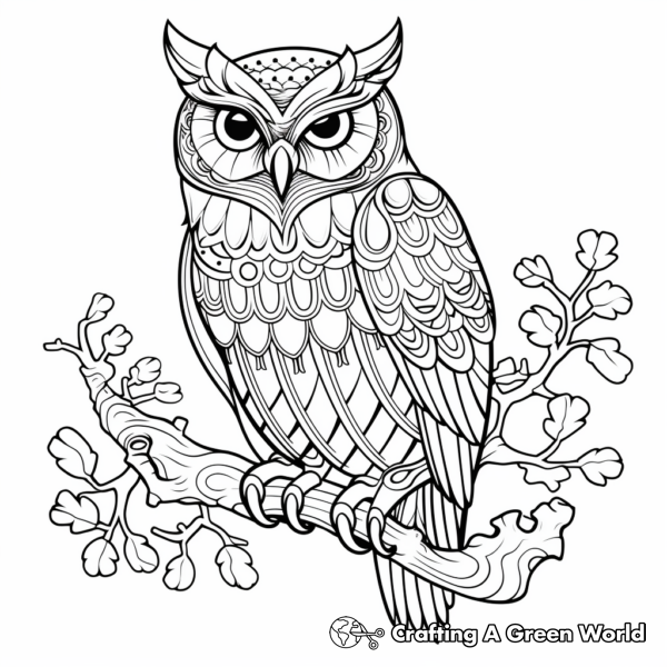 Great Horned Owl Coloring Pages - Free &amp; Printable!