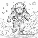 Challenging Spacewalk Astronaut Coloring Pages 4