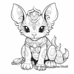 Challenging Sphynx Cat Coloring Pages 1
