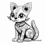 Challenging Sphynx Cat Coloring Pages 4