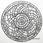 Challenging Swirl Mosaics Coloring Pages 1