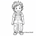 Character-Inspired Overalls Coloring Pages 1