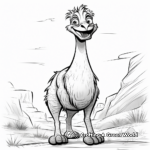 Character-themed: 'Kangaroo Jack' Emu Coloring Pages 1