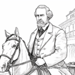 Charismatic Robert E. Lee's Birthday Coloring Pages 1