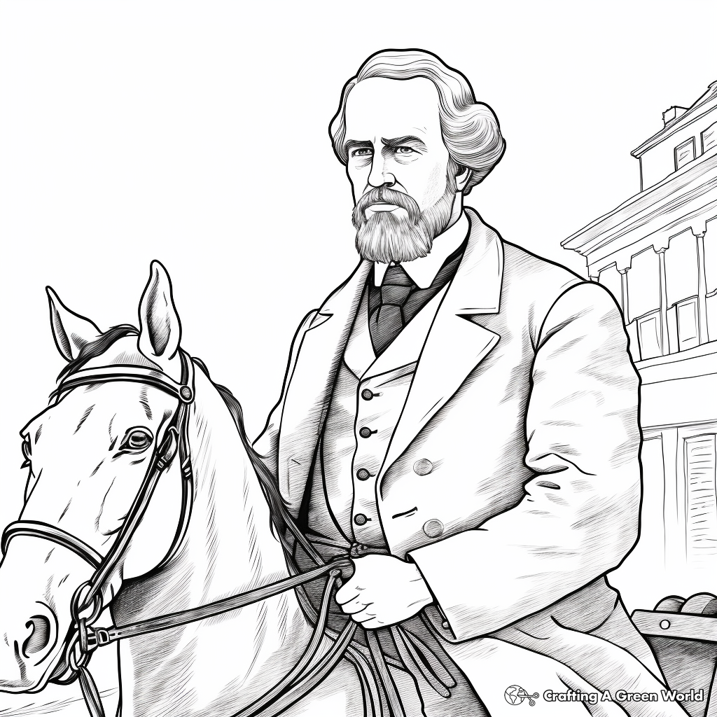 Charismatic Robert E. Lee's Birthday Coloring Pages 1