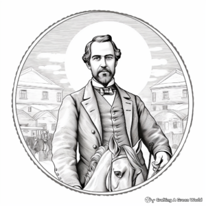 Charismatic Robert E. Lee's Birthday Coloring Pages 2