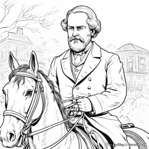 Charismatic Robert E. Lee's Birthday Coloring Pages 3