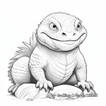 Charming Bearded Dragon Pet Coloring Pages 2