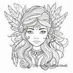 Charming Boho Feather Coloring Pages 1