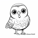 Charming Budgie Bird Coloring Pages 3