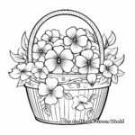 Charming Cherry Blossom Basket Coloring Pages 2