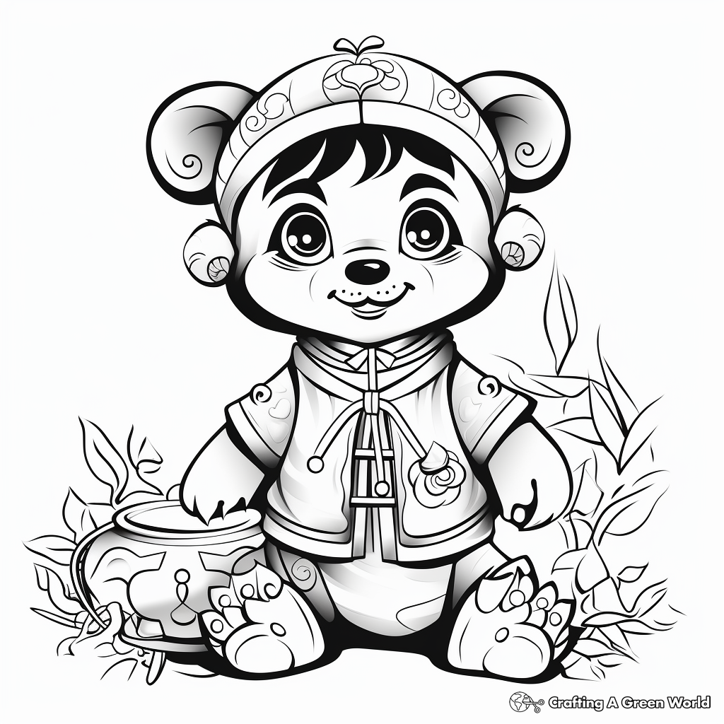 Charming Chinese New Year Decorations 2023 Coloring Pages 3