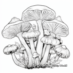 Charming Cordycep Mushroom Coloring Pages 1