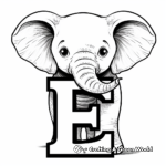 Charming E for Eye Coloring Pages 1